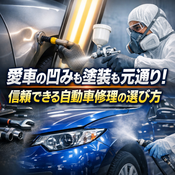 愛車の凹みも塗装も元通り！信頼できる自動車修理の選び方